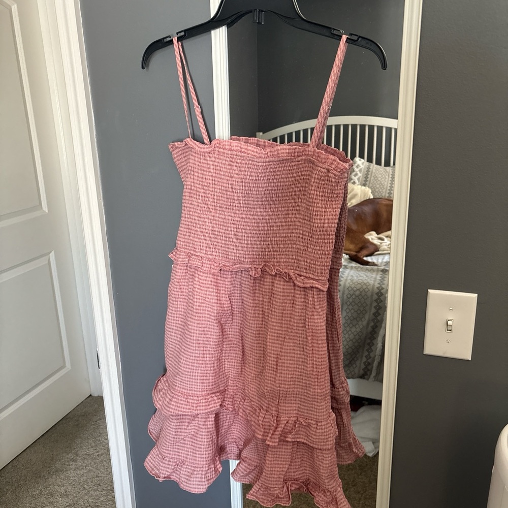 Altar'd State Red/White Gingham Dress